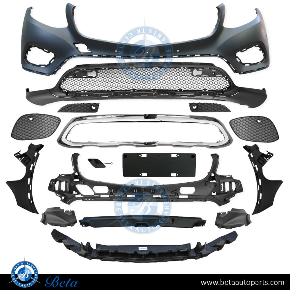 Front Bumper assembly Basic for Mercedes GLC-Class W253 2016-2019 models, Part Number 2538850001 Front Bumper assembly Basic for Mercedes GLC-Class W253 2016-2019 models, Part Number 2538850001